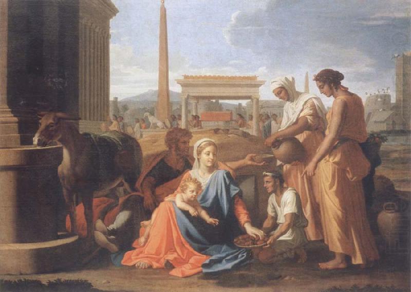 Nicolas Poussin The hl, Famile in Agypten china oil painting image